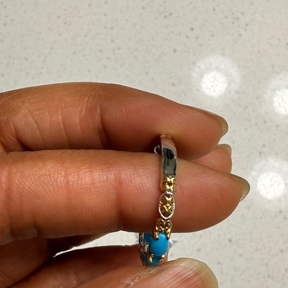 Genuine Turquoise sterling Silver 925 Ring - Picture 7 of 8